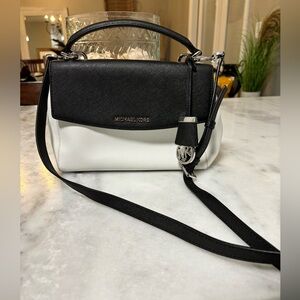 Michael Kors Cross Body - Black and White